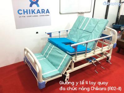 Giường y tế 4 tay quay đa chức năng Chikara  mã A02-II