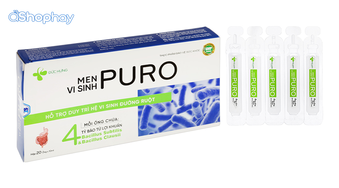 Men vi sinh Puro hỗ trợ duy trì hệ vi sinh đường ruột